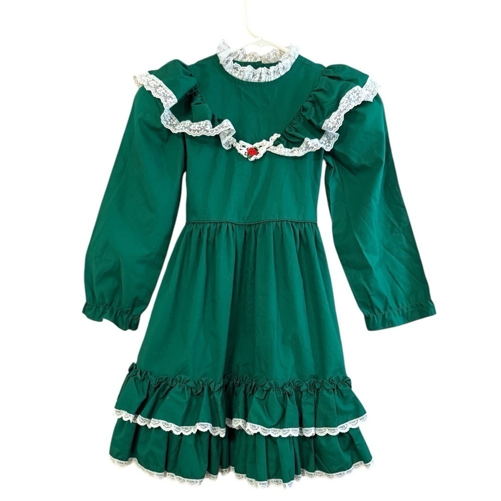 Vintage Disney Winnie the Pooh girls dress green size 6XL